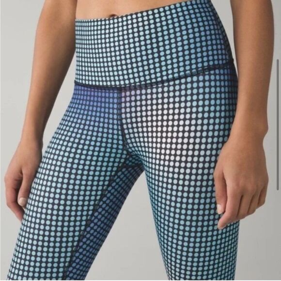 Lululemon Wunder Under Pant III *Full-On Luon in Cosmic Dot White Multi / Black - Picture 4 of 12